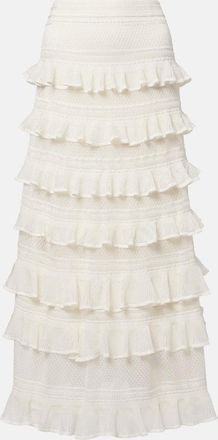 Zimmermann Luna ruffled tiered maxi skirt