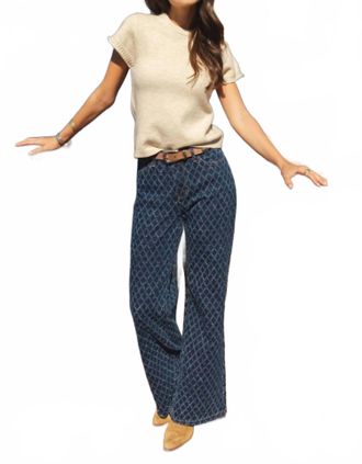 Elan High-Rise Wide Leg Jeans In Denim Diamond