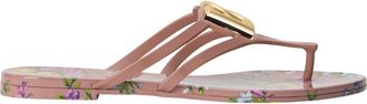 Dolce & Gabbana Rubber Beachwear Slippers met Logo - Dames - Schoenen - Veelkleurig - Maat: 38 EU