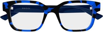 Gucci Glasses, male, Blue, Size: 54 MM Eyeglasses
