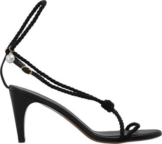 Neous Garnet Heeled Sandalen - Dames - Sandalen met hakken - Zwart - 40 EU - Leer - Schoenen