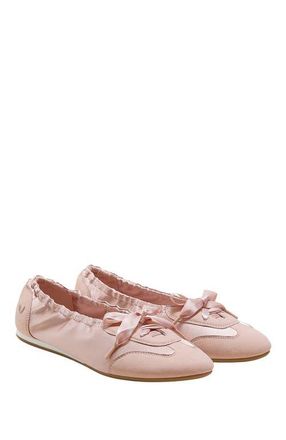Vivaia Round-Toe Satin Sneakerina in Peach Blush at Nordstrom, Size 9.5