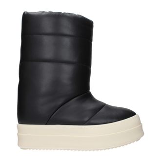 Rick Owens Black Leather Ankle Mens Boots