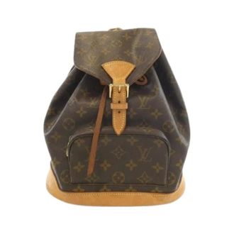Louis Vuitton Pre-owned Backpacks, female, Brown, Size: ONE SIZE Pre-owned Montsouris MM Backpack