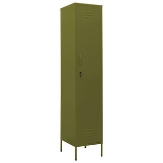 vidaXL Armario Taquilla De Acero Verde Oliva 35x46x180 Cm Vidaxl