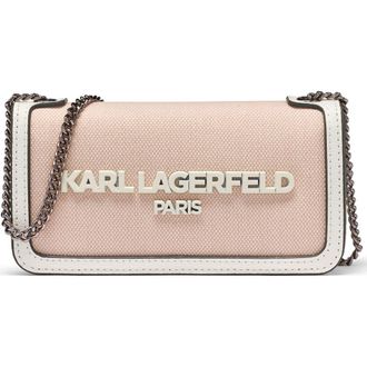 Karl Lagerfeld Kosette Canvas Shoulder in Pink at Nordstrom