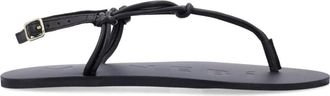 Maneb&igrave; Canyon Knot Thong Sandal - Dames - Sandalen - Zwart - 40 EU - Leer - Schoenen