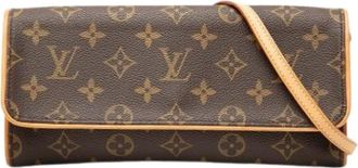 Louis Vuitton Pre-owned Clutches, female, Brown, Size: ONE SIZE Pre-owned Pochette Twin GM