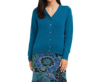 Karen Kane Chandler Cardigan Sweater In Teal