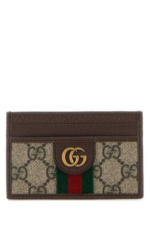 Gucci Printed Canvas Card Holder