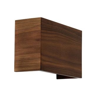 QAZQA R&uacute;stico L&aacute;mpara De Pared Inteligente Madera Nogal 24cm Con Wifi G9 - Otan Rectangular Adecuado Para Led Max. 2 X 2.5 Watt - Qazqa