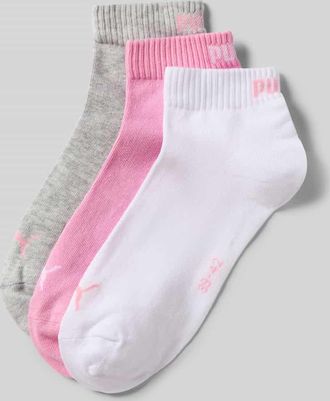 Puma Damen Sneakersocken im 3er-Pack in Hellgrau, Größe 35/38