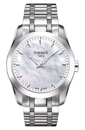 Tissot Couturier Bracelet Watch, 33mm in White Mother Of Pearl at Nordstrom Rack