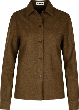 Jil Sander Brown Wool Shirt