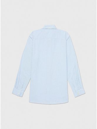 Tommy Hilfiger Mens Regular Fit Stripe Stretch Shirt - Blue - XXL