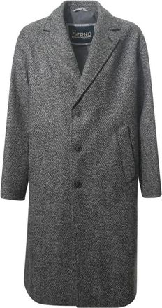 Herno Single-Breasted Coats - Heren - Mantel - Grijs - XL - Jassen