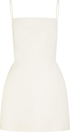 Calvin Klein Henrietta Open-back Canvas Mini Dress - Off White - 44 (UK12 / M)