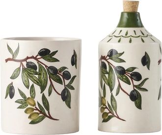 Bella Maison Olive Ceramic Utensil Holder
