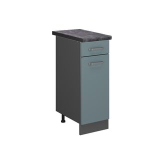 Vicco Mueble Bajo De Cocina R-line, Gris Azulado, 30 Cm, Et Antracita