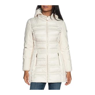 Yes-Zee YES Zee, Jassen, Dames, Wit, XL, Polyester, Gladde Inzet Dames Puffer Jas