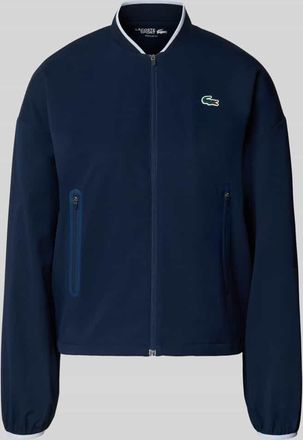 Lacoste Sport Regular Fit Trainingsjacke mit Baseball-Kragen in Dunkelblau, Gr&ouml;&szlig;e 34