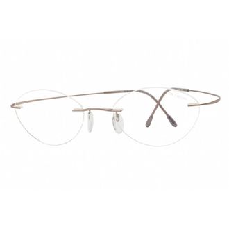 Silhouette Unisex Gold Tone Oval Eyeglass Frames TitanMinimalArtTheMustCollection6683