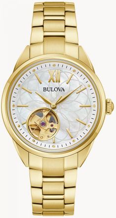 Bulova Sutton Dames Gouden Horloge 97L172