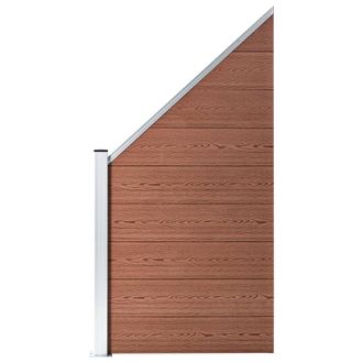 vidaXL Panel De Valla Wpc Marr&oacute;n 95x(105-180) Cm Vidaxl