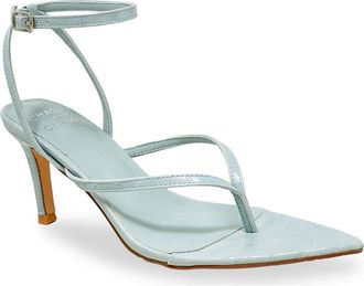 Chase + Chloe by Intouch Footwear Strappy Post Toe Sandal in Blue Croc at Nordstrom Rack, Size 6.5