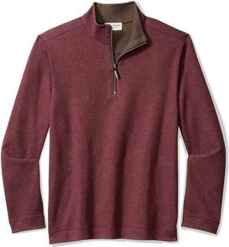 Tommy Bahama Flipview Reversible Half Zip Pullover in Pinot Noir Heather at Nordstrom, Size 3Xlt