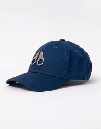 Moose Knuckles Mens Moose Knuckles Front Logo Icon Cap - Nightfall 1977 - Navy - Size: ONE size