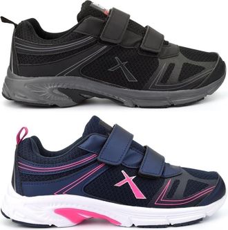 Generic Womens Lightweight Trainers Mens Memory Foam Trainers Size 5 Ladies Touch Fastening Shoes Size 14 Mens Touch Fasten Shoes Sizes 3-14 Black/Navy/Fuchsi