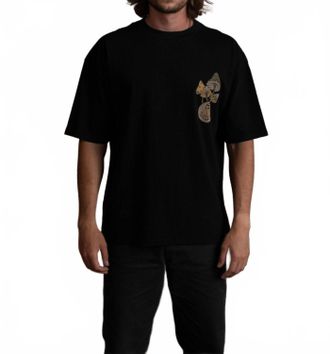Iron And Resin Mushroom Dreams Pocket Tee In Black