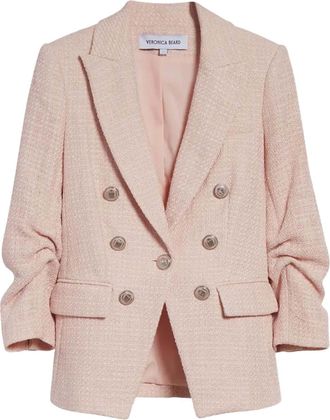 Veronica Beard Womens Ryland Dickey Jacket In Pink Shell