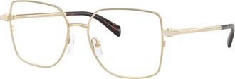 Michael Kors 0mk3091b Square Metal Gold Finish Eyeglasses with Tortoiseshell Tips