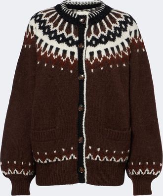 D&ocirc;en D&ocirc;en Hue Fair Isle alpaca and wool-blend cardigan