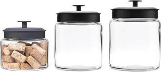 Anchor Hocking 3Pc Montana Glass Canister Set With Lids