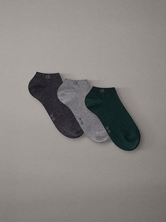 Calvin Klein 3 Pack Soft Cotton Stretch Ankle Socks