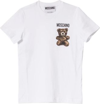 Moschino Adrian Beer T-shirt Wit Katoen Korte Mouw - Dames - T-shirts - Wit - XS - Katoen - Tops