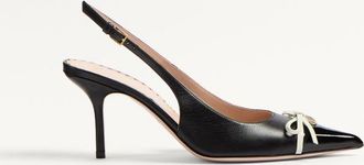 Valentino Garavani Bepointy Slingback Pump In Patent Leather And Kidskin 80Mm Wo