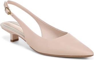 Franco Sarto Pura Slingback Pointed Toe Kitten Heel Pump in Soft Blush at Nordstrom, Size 6.5