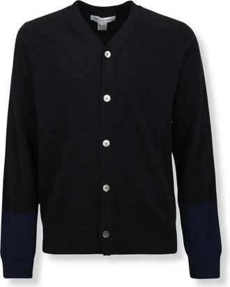 Comme Des Gar&ccedil;ons Cardigan Bicolor Forever - Heren - Vesten - Zwart - M - Truien & Vesten