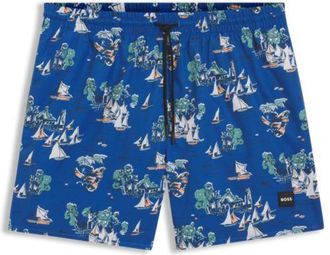BOSS Printed swim shorts