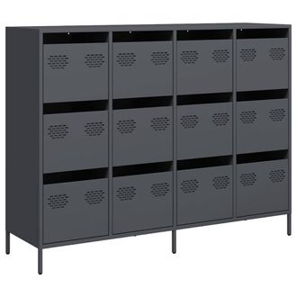 Berkfield Home Sideboard Anthracite 135x39x103.5 cm Cold-rolled Steel in Dark Grey