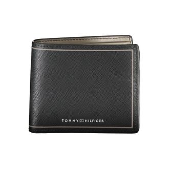 Tommy Hilfiger Mens Leather Wallet Bifold - Dark Grey