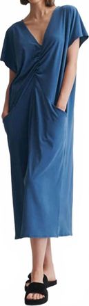 Skin Cariana Caftan Dress In Denim