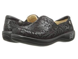 Alegria Keli Professional Womens Shoes Black Emboss Paisley : EU 41 (US Womens 10.5-11) Regular, Leather/Latex