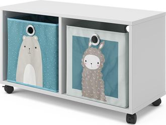 Vicco Estanter&iacute;a Infantil, Blanco, 72 X 42.4 Cm Con 2 Cajas Plegables