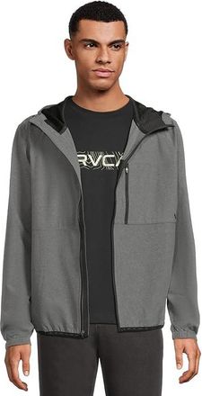 Rvca Yogger Jacket II Mens Clothing Charcoal Heather : XL, Nylon/Elastane