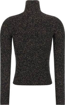 Max Mara Ribbed Wool and Cashmere Moulin&eacute; Sweater - Charcoal
